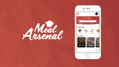 Meal Arsenal Recipe App branding design mobile app ui ux