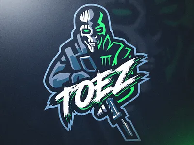 TOEZ art bold branding cool design esports gaming logo illustration logo mascot soldier sports streamer twitch ux vector