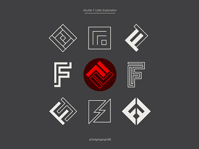 Double F Letter Exploration brand identity branding double f double f logo gaphic design icon letter f lettermark lettermark exploration logo logo design logo for sale logomark logotype minimal minimal branding mongram vector