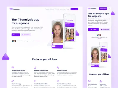 🖥📱Landingpage for Analysis App Responsive app clean iphone landingpage responsive responsive design ui ux website