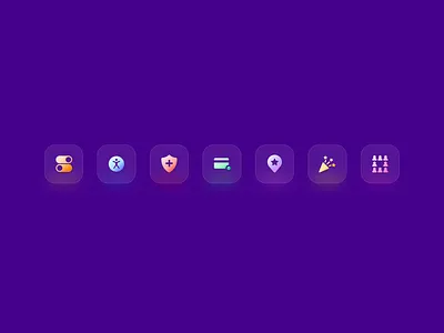 Glossy Icons app design flat icon icons iconset vector web