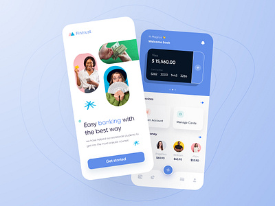 Fintrust Banking app app design banking design fintech mobile app mobile ui ui uidesign uiux uxdesign