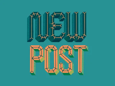 New Post custom lettering custom type femme type hand drawn type hand lettering illustration new post typography