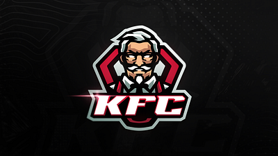 KFC logo redesign angry art branding chicken design e sports illustration kfc logo mascot mascot logo oldman sanders vector