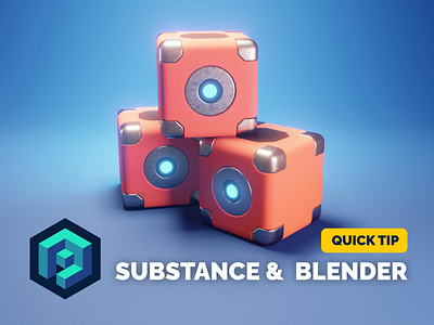 Substance Painter to Blender Tutorial 3d blender crates hard surface modeling illustration render substance painter texturing