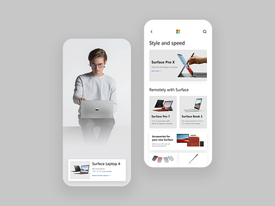 Microsoft Surface Store App 100 days of design 100 days of ui app app design clean ui daily 100 challenge daily ui dailyuichallenge design microsoft microsoft store microsoft surface surface surface laptop surface pro ui