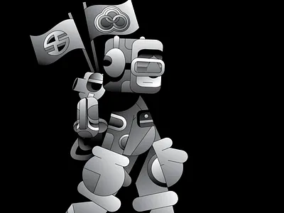 Researcher abstract character flat gradient illustration illustrator minimal simple vector