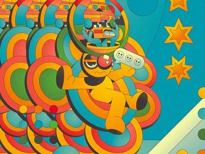 Prosper abstract character flat gradient illustration illustrator minimal simple vector