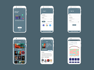 MovieWiki App app design ui ux