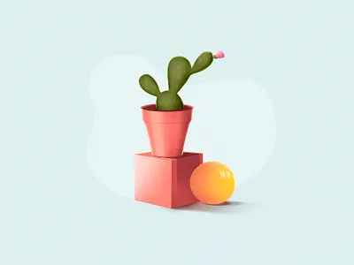Cactus 2d abstract adobe adobe illustration adobe photoshop art artwork clean colorful creative design digital art flat graphic design illustration minimal modern photoshop simple vector