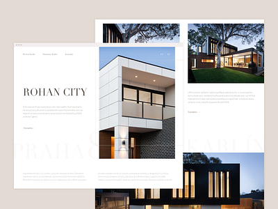 Landing page – Real estate project branding identity landing marketing minimal modern property real estate