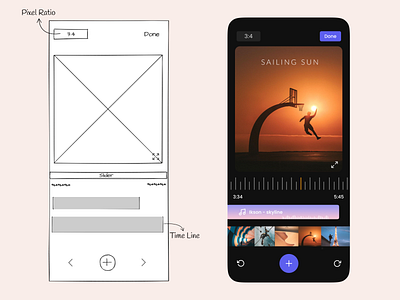 Video Editing - Mobile app cinema clean ui dailyui dark ui design figma minimal photography popular professional ui ux videoediting wireframe