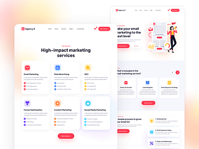 Services Pages - Agency X | Marketing Agency Webflow Theme agencies agency freelancer home homepage landing landing page landingpage marketing studio template web design webdesign webflow website