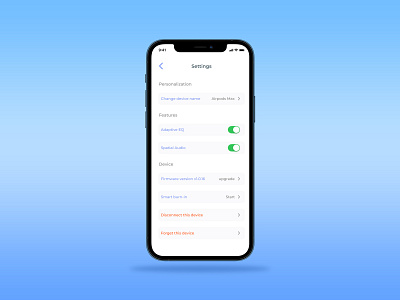 settings app design appdesign ui