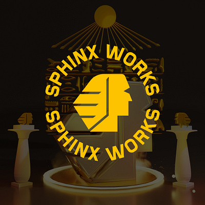 SPHINX WORKS 3d 3d art 3d artist 3d modeling blender3d design logo minimal vector