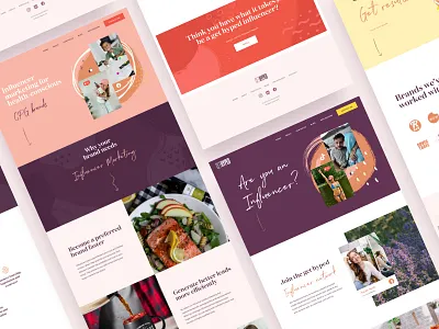 Influencer Marketing Agency Website influencers instagram landing page purple tiktok ui uidesign uiux web design webdesign