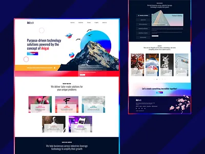 Tech Consultancy Landing page blue consultancy gradient home homepage ikigai japan landing mesh gradient sakura service startup tech tech services technology ux uxui web website