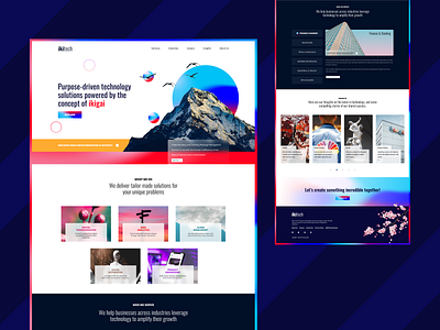Tech Consultancy Landing page blue consultancy gradient home homepage ikigai japan landing mesh gradient sakura service startup tech tech services technology ux uxui web website