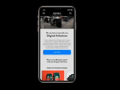 FOTTIFY Mobile Home Screen app design graphic design minimal typography ui ux web website