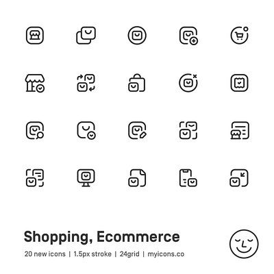 Myicons✨ — Shopping, Ecommerce vector line icons pack essential icons icon design icon pack icons icons design icons pack interface icons line icons sketch sketchicons ui ui design ui designer ui icons ui kit ui pack ui set web design web designer web ui