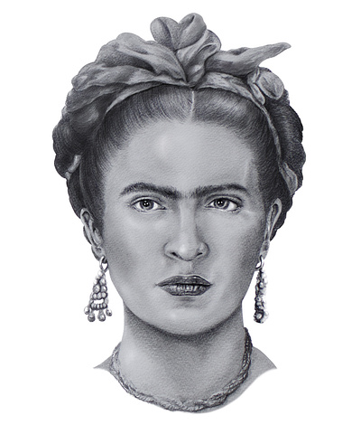 Frida Kahlo Pencil Drawing cinco de mayo drawing frida kahlo hispanic illustration mexican pencil drawing portrait realism