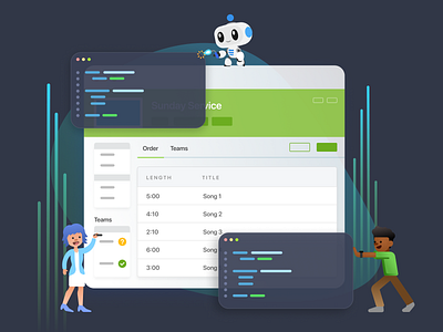 Features Illustration designers developers features illustraion people simple ui vectors web