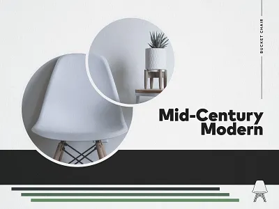 Poster Design | Mid-Century Modern | Bucket Chair adobe illustrator design furniture graphic design icon iconography interior design poster poster art poster design typogaphy typography