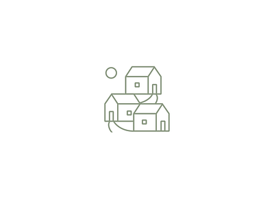 community community house houses line art neighborhood neighbors