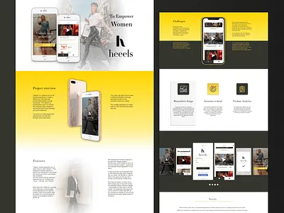 Heeels Mobile Application app design application design mobile app mobile ui mobile ux online training women
