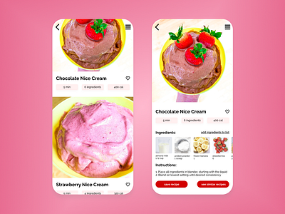 Recipe app dailyui dailyuichallenge day40 design illustration recipe recipe app ui ux web