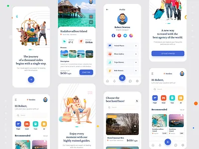 Traveling App android app app app concept booking app clean ecommerce illustration interaction design interface minimal mobile design onboarding splash training travel travel app trip typography ui ux ui design