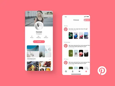 Pinterest Mobile App UI Redesign app design mobile app ui monile app ui design pinterest app ui design pinterest mobile app design pinterest mobile app screens pinterest mobile app ui design ui ui design user interface design