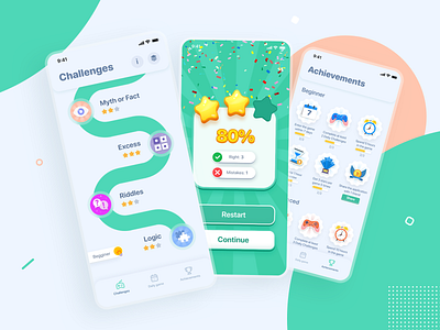 Master Quiz - Brain Puzzles app applace apple application appstore clean design game game art game design illustraion illustrations ios ios app logic minimal mobile ui ux vector