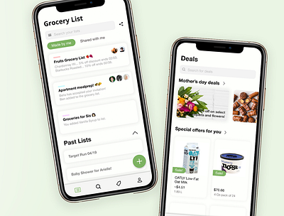 App UI Grocery Organizer branding design graphic design illustration menu design minimal restaurant menu ui ux