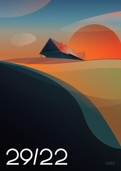 Sunset ⛅ branding design gradients graphic design illustration minimal