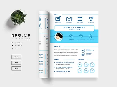 Resume / CV - Cover Letter Template clean cover letter cv cv design cv template free job job cv letter minimal minimal resume modern modern resume professional resume resume clean resume design resume template simple resume