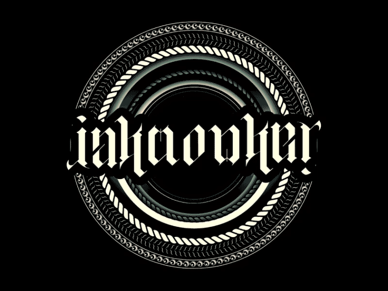 inkmonkey anangramm animated gif animation black clean gif animated illustraion logo logotype retro
