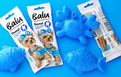 BALU — CHEWY TREAT FOR DOGS brand branding character design dog dog food flow pack food illustration label logo packaging packaging design trademark