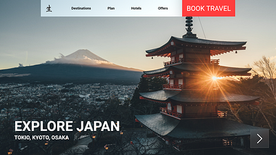 Practica Diseño Landing Page de turismo en Japón diseño gráfico diseño ui diseño ux diseño web marketing product design tecnologia