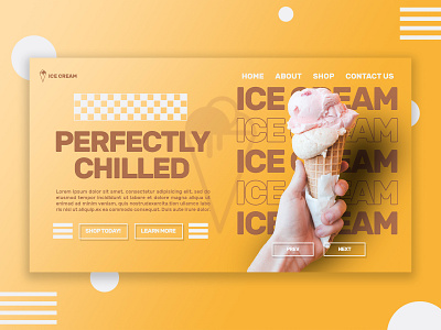 ICECREAM branding design graphic design icecream logo minimal typography ui ux web web design yellow