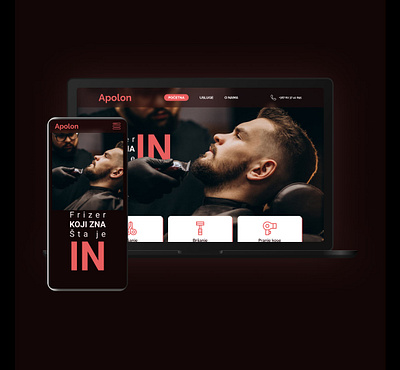 Apolon hair salon branding design icon minimal mobile typography ui ux web website