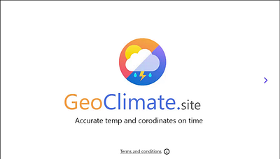 GeoClimate.site ~ Weather Web application 3d animation api app application prototype branding design figma graphic design illustration logo motion graphics ui ux vector wetherapp