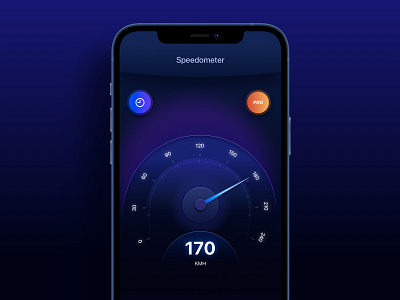 GPS Speedometer App animation app app design appstore clean design gps interface ios minimal mobile speedometer ui ux vector