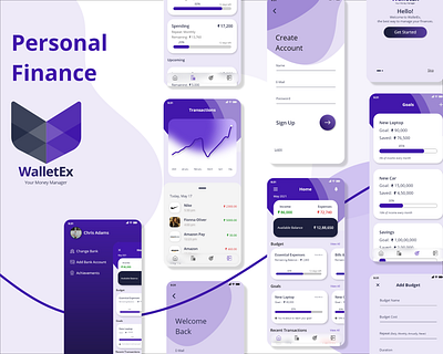 WalletEx money manager personal finance purple