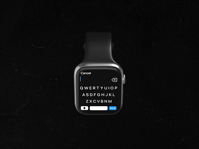 Apple Watch Keyboard | App animation app apple apple watch apple watch mockup applicaiton design emoji ios iwatch keyboard mobile mockup sketch typography ui ux vector watch watchface