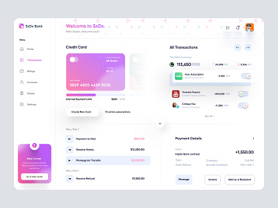 Fintech dashboard ui concept by AR Shakir for Orizon: UI/UX Design ...
