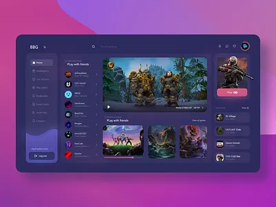 BBG Gaming - Dashboard Design 2021 2021 design 2021 trend alphadesign clean dark dark app dark mode dark ui dashboad dashboard dashboard app dashboard design dashboard ui design designs gaming germany julius branding minimal