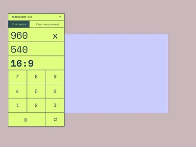 Ratiolator app aspect ratio design ratio tool ui web