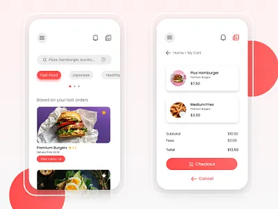 Delivery Food App 3d app app design application application ui delivery delivery app delivery service drink food food app japanese mobile mobile app mockup red ui ux
