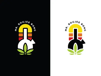 Logo - Mr. Boujee Bong bong branding cannabis cannabis logo design logo rasta sunrise weed